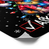 Nice Naughty Ask My Dog Christmas List Xmas  Poster (Ecke)