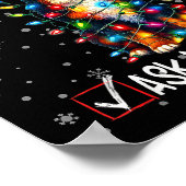 Nice Naughty Ask My Dog Christmas List Xmas Poster (Ecke)