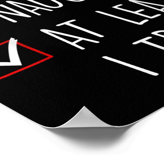 Nice Naughty At Least I Tried Christmas Family Mat Poster (Ecke)