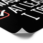 Nice Naughty At Least I Tried Christmas List Santa Poster (Ecke)