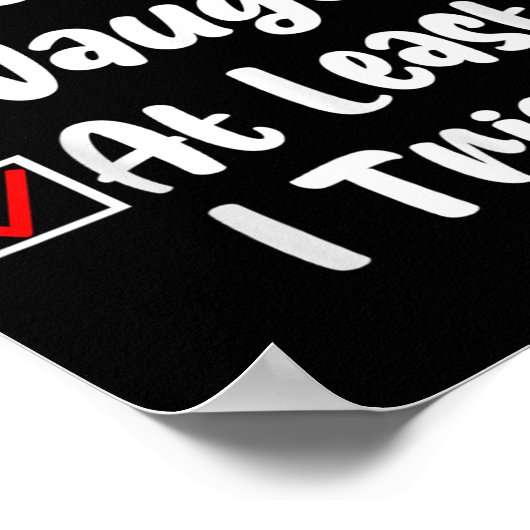 Nice Naughty At Least I Tried Funny Christmas List Poster (Ecke)