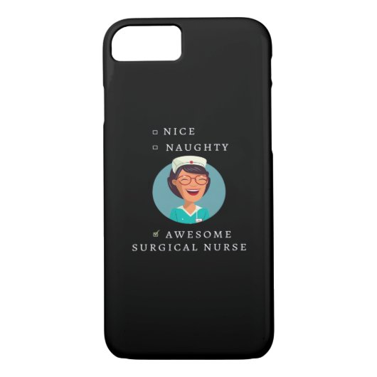 Nice Naughty Awesome Surgical Nurse Case-Mate iPhone Hülle (Rückseite)
