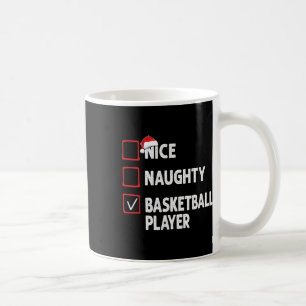 Nice Naughty Basketball Player Boys Weihnachtsmänn Kaffeetasse