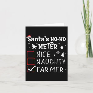 Nice Naughty Bauer Weihnachtsliste Weihnachtsmann Karte