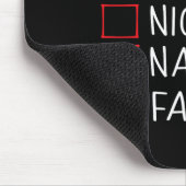 Nice Naughty Bauer Weihnachtsliste Weihnachtsmann Mousepad (Ecke)