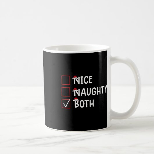 Nice Naughty beides Niedliche Weihnachten Kaffeetasse (Rechts)
