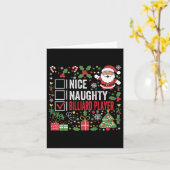 Nice Naughty Billiard Spieler Weihnachten Weihnach Karte (Gelbe Blume)