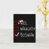Nice Naughty Bosnian Weihnachten Bosnien und Herze Karte (Gelbe Blume)