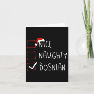 Nice Naughty Bosnian Weihnachten Bosnien und Herze Karte