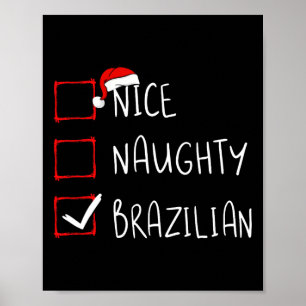 Nice Naughty brasilianischen Weihnachten Brasilien Poster