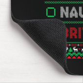 Nice Naughty British Christmas Checklist England Mousepad (Ecke)