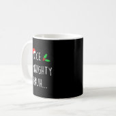 Nice Naughty Bruh Christmas Family Matching  Kaffeetasse (Vorderseite Links)