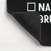 Nice Naughty Bruh Funny Christmas List Matching Fa Mousepad (Ecke)
