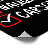 Nice Naughty Carson Personalisiert Name Christmas  Poster (Ecke)