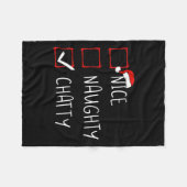 Nice Naughty Chatty Weihnachtsliste Xmas Santa Cla Fleecedecke (Vorderseite (Horizontal))