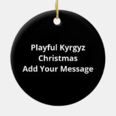 Nice Naughty Christmas Kyrgyzstan Heritage Keramik Ornament (Hinten)