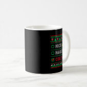 Nice Naughty Colombian Christmas Checklist Colombi Kaffeetasse (VorderseiteRechts)