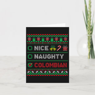 Nice Naughty Colombian Christmas Checklist Colombi Karte