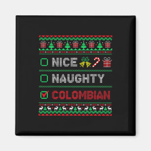 Nice Naughty Colombian Christmas Checklist Colombi Magnet