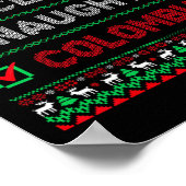 Nice Naughty Colombian Christmas Checklist Colombi Poster (Ecke)