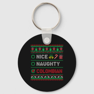 Nice Naughty Colombian Christmas Checklist Colombi Schlüsselanhänger
