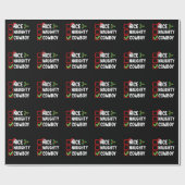Nice Naughty Cowboy Weihnachtsfeiertag Geschenkpapier (Flach)