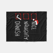 Nice Naughty Danish Christmas Denmark Heritage Roo Fleecedecke (Vorderseite (Horizontal))