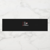 Nice Naughty Dominican Christmas List Wasserflaschenetikett (Einzelnes Label)