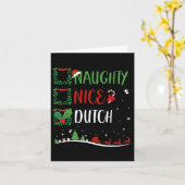 Nice Naughty Dutch Christmas Matching Weihnachtsma Karte (Gelbe Blume)