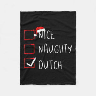 Nice Naughty Dutch Christmas Netherlands Heritage Fleecedecke