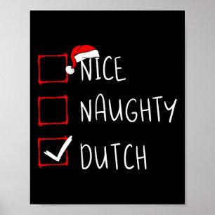 Nice Naughty Dutch Christmas Netherlands Heritage Poster
