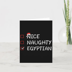 Nice Naughty Egyptian Heritage Weihnachten Ägypten Karte