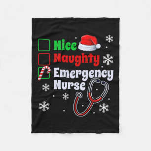 Nice Naughty Emergency Nurgency Weihnachten Weihna Fleecedecke
