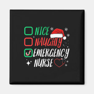 Nice Naughty Emergency Nurgency Weihnachtsliste Er Magnet