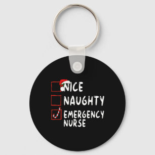 Nice Naughty Emergency Nurgency Weihnachtsliste Er Schlüsselanhänger