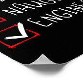 Nice Naughty Engineer Weihnachtsliste Weihnachtsma Poster (Ecke)