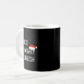 Nice Naughty English Christmas Checklist Funny Eng Kaffeetasse (Vorderseite Links)
