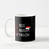 Nice Naughty English Christmas Checklist Funny Eng Kaffeetasse (Links)