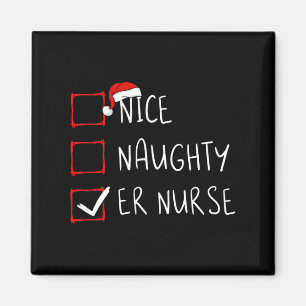 Nice Naughty Er Krankenpfleger Weihnachtsliste Wei Magnet