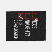 Nice Naughty Es ist kompliziertes Weihnachten Fleecedecke (Vorderseite (Horizontal))