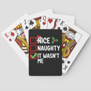 Nice Naughty Es war nicht ich Weihnachtsliste Fami Spielkarten