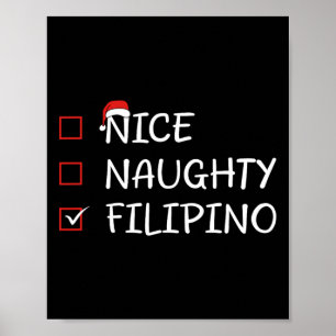 Nice Naughty Filipino Heritage Weihnachten Philipp Poster