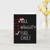 Nice Naughty Fire Chief Christmas List Weihnachten Karte (Gelbe Blume)