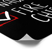 Nice Naughty Fire Chief Christmas List Weihnachten Poster (Ecke)