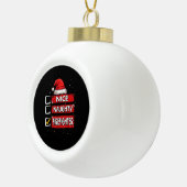 Nice Naughty Firefighter Christmas List Keramik Kugel-Ornament (Rechts)