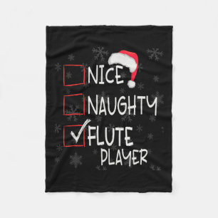 Nice Naughty Flute Player List Weihnachten Weihnac Fleecedecke