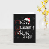 Nice Naughty Flute Player List Weihnachten Weihnac Karte (Gelbe Blume)