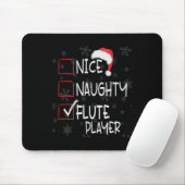 Nice Naughty Flute Player List Weihnachten Weihnac Mousepad (Mit Mouse)