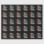 Nice Naughty Fragte meine Großvater Weihnachtsfami Geschenkpapier (Flach)