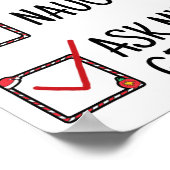 Nice Naughty Fragte My Oma Funny Christmas Kids m Poster (Ecke)